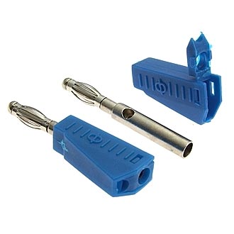Z040 4mm Stackable Plug BLUE Штекер приборный, фото