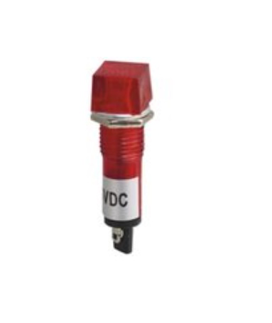 N-XD10-4-R, Лампа неоновая с держателем красная 220VAC, Daier, фото