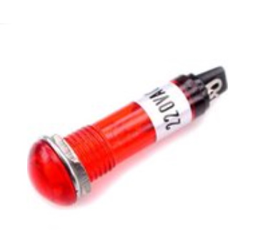 KLS9-ILS-M10-2A-N1-R (N-806R), Лампа неоновая с держателем красная 220V, KLS, фото