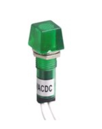 N-XD10-4W-, , Лампа неоновая с держателем зеленая 220VAC, Daier, фото