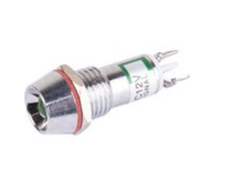XD22-10-R-12VDC, Светодиод с держателем красный 10мм 12VDC IP65, Daier, фото