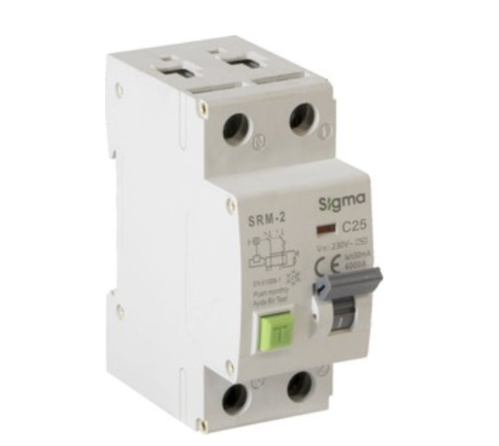 SRM2 AC 2P 30mA 6kA 25A SIGMA ELEKTRIK, фото