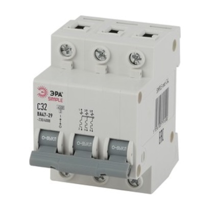 SIMPLE-mod-24 ЭРА SIMPLE Автоматический выключатель 3P 32А (C) 4,5кА ВА 47-29, фото