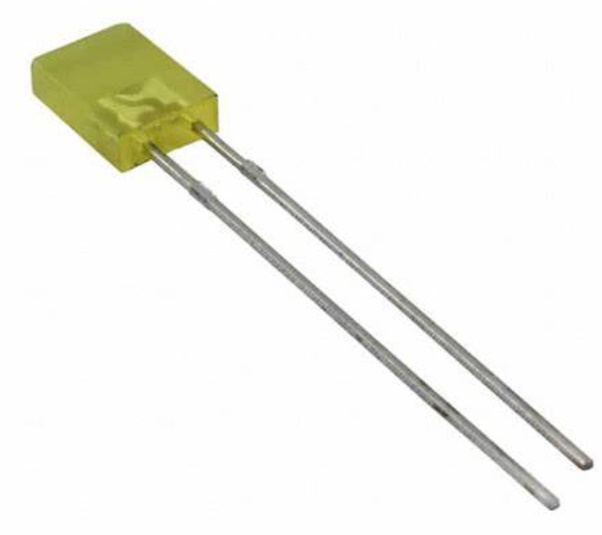 L-113YDT, Светодиод прямоугольный желтый 110° 2x5х7мм 4мКд 588нМ, фото