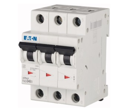 278900 FAZ-D40/3, xEffect MCB, 3P Poles, 40A Curve D, 240 415V AC, 60V DC, 10 kA Breaking Capacity, , фото