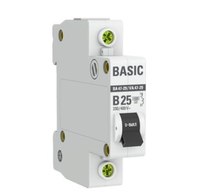 mcb4729-1-25-B, Автоматический выключатель 1P 25А (B) 4,5кА ВА 47-29 EKF, фото