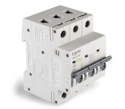 Автоматический выключатель Sigma Elektrik 3P C 32A 6kA, фото