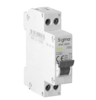 Автоматические выключатели 1P+N 25A 4.5kA, SIGMA ELEKTRIK, фото