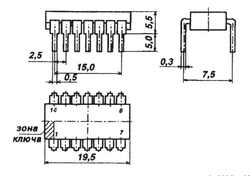 Чертежи корпусов импортных микросхем
