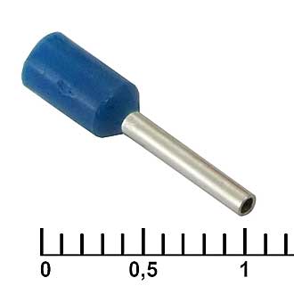 DN00508 (НШВИ 0.5-8) 8mm, 0,5mm² blue Наконечник штыревой втулочный изолированный., фото