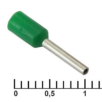 DN00508 (НШВИ 0.5-8) 8mm, 0,5mm² green Наконечник штыревой втулочный изолированный., фото