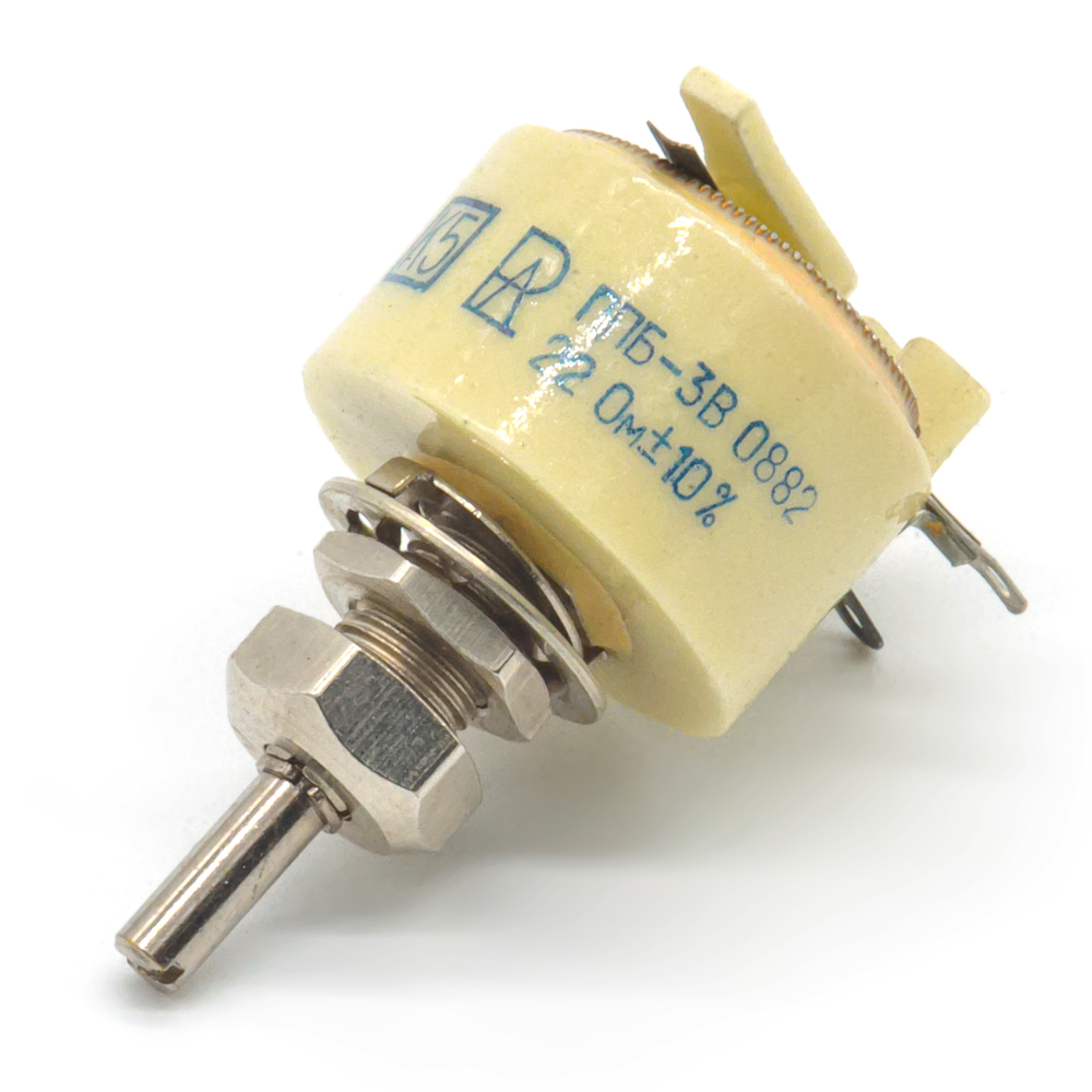 ППБ-3В 3W(Ватт) 22Ω(Ом)-А±10%, В-ВС2(под шлиц) Резистор переменный (потенциометр), фото