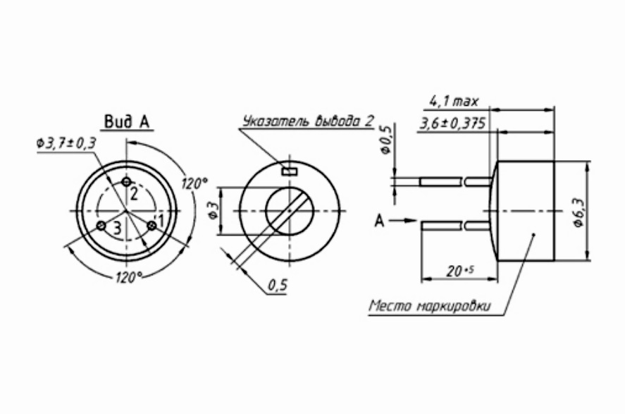 СП3-19а 0,5W(Ватт) 15kΩ(кОм)-А±10% Резистор однооборотный, "1", фото