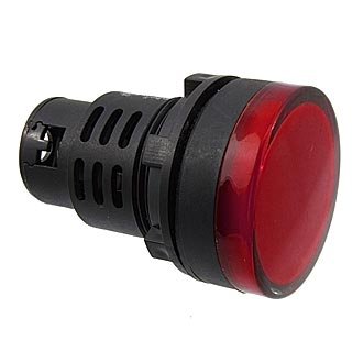 AD16-30D/S R 220VAC Ø28mm Лампа индикаторная светодиодная красная пластмасса, фото
