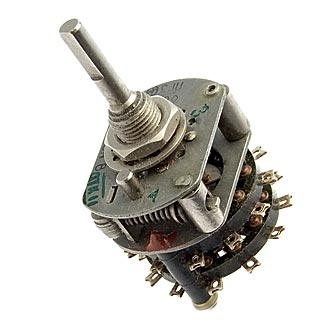 ПГ3-2П8НВ 2 положения 8 направлений 0,5A(Ампер) 250V(Вольт) вал ВС-3 (сплошной с прямой лыской) Переключатель галетный, ОЮ0.360.048ТУ, фото