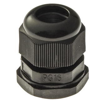 PG16 10-14 mm Кабельный ввод(гермоввод), сальник черный, фото