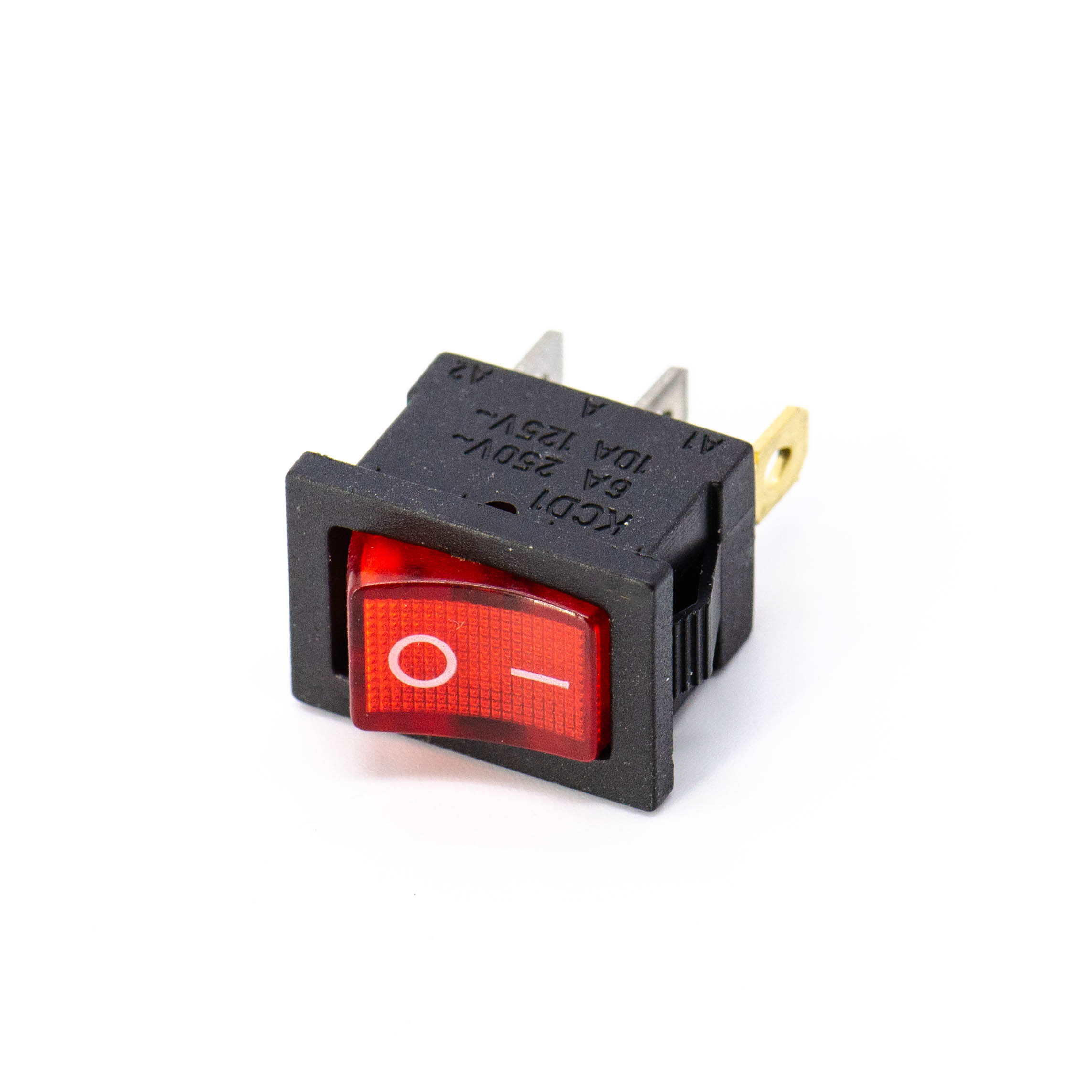 KCD1-101N-C3 R/3P on-off, 6A 250V Переключатель клавишный., фото