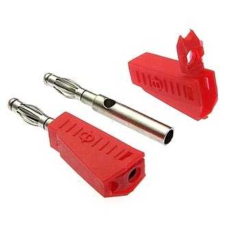 Z040 4mm Stackable Plug RED Штекер приборный, фото