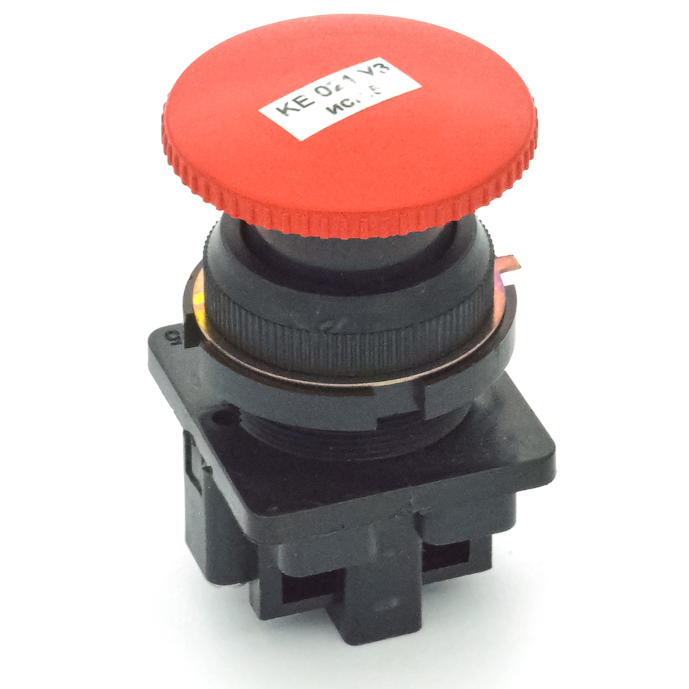 КЕ021У3 исп.5 Выключатель кнопочный, красный, аналог, 2015г, фото