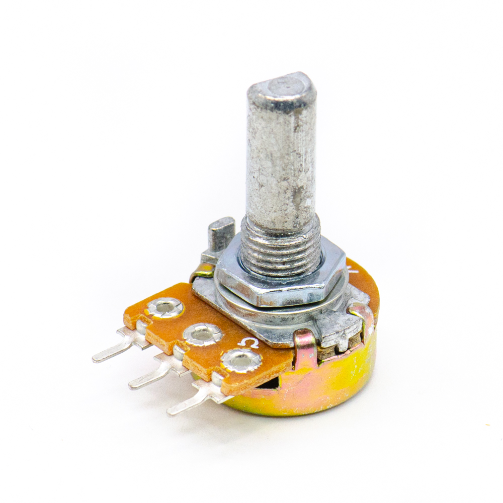 16K1-F 0,125W(Ватт) 1kΩ(кОм)±20%-B, F-20 прямая лыска Резистор переменный (потенциометр), фото