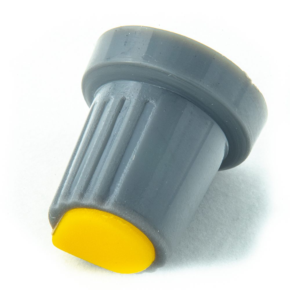 RR4817 ручка приборная, отв.6 mm круглое, цвет желтый. фото 360 №4