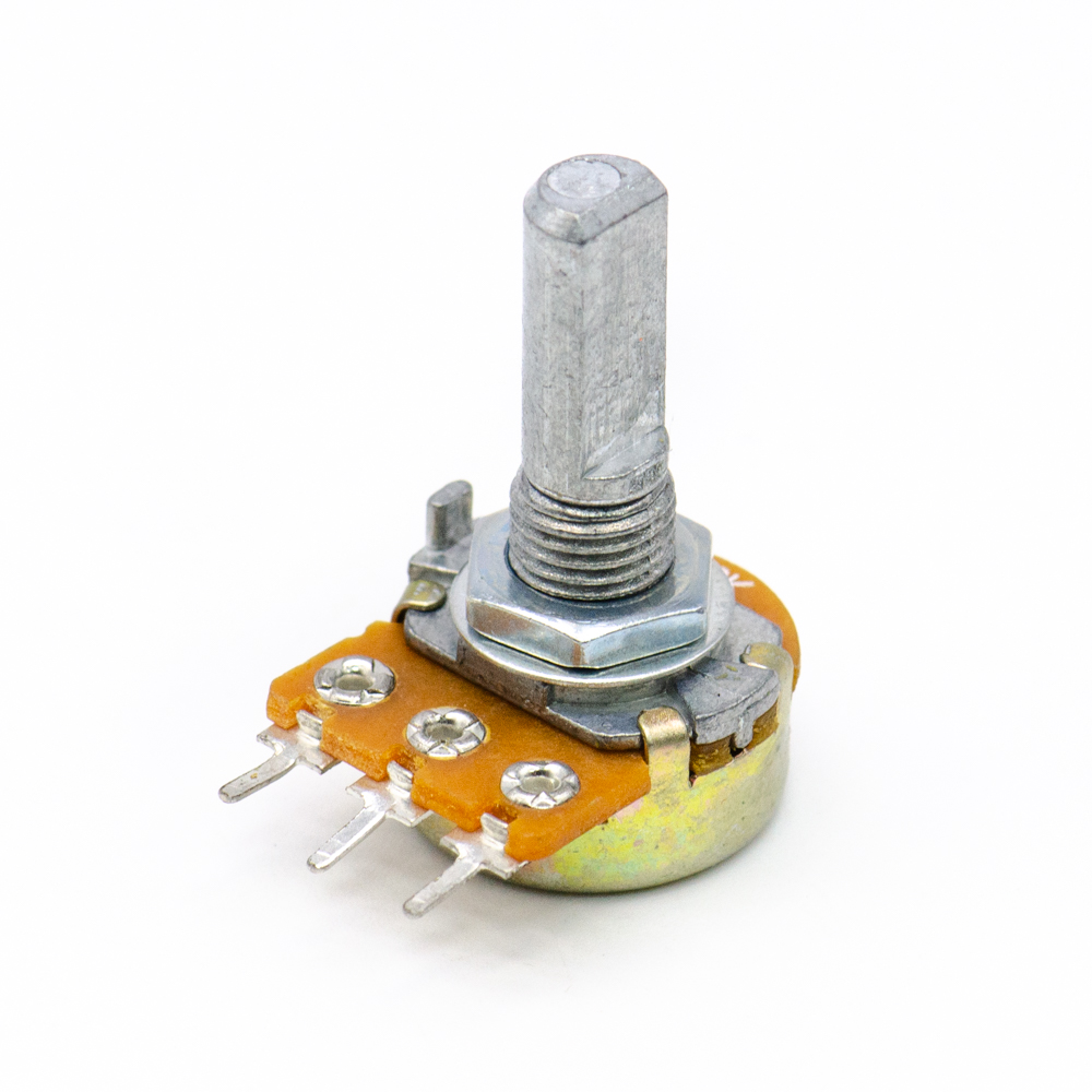 16K1-F 0,125W(Ватт) 10kΩ(кОм)±20%-B, F-20 прямая лыска Резистор переменный (потенциометр)., фото