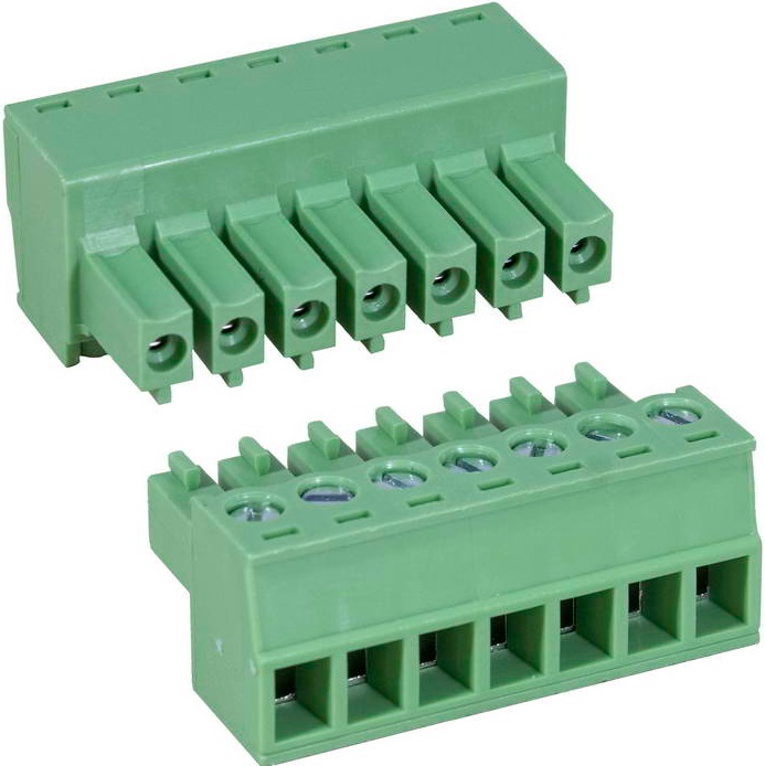 15EDGK-3.81-07P-14-00Z(H) 8A(Ампер) 300V(Вольт) 7 контактов, шаг 3,81mm, 1 ряд контактов Клеммник разъемный винтовой, на кабель, DEGSON., фото
