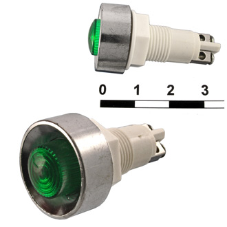 N-836-G  220VAC Ø12mm Лампа индикаторная неоновая зеленая пластмасса, фото