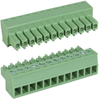 15EDGK-3.5-12P-14-00A(H) 8A(Ампер) 300V(Вольт) 12 контактов, шаг 3,5mm, 1 ряд контактов Клеммник разъемный винтовой, на кабель, DEGSON., фото