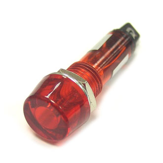 N-804-R 220VAC Ø10mm Лампа индикаторная неоновая красная пластмасса, фото