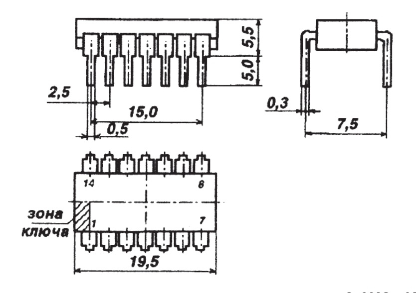 К555ЛН1 DIP14 Микросхема купить в интернет-магазине «Ай-Пи Электрон» с ...