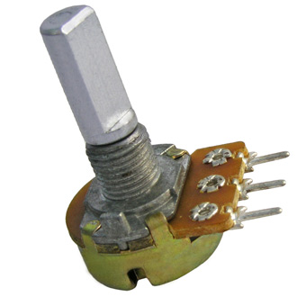 16K1-F 0,05W(Ватт) 50kΩ(кОм)±20%-B, F-20 прямая лыска Резистор переменный (потенциометр),, фото