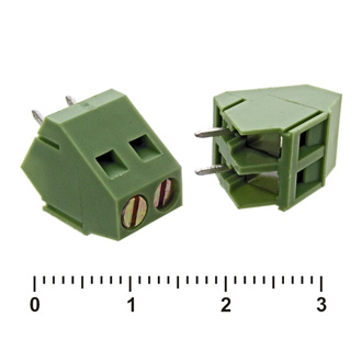 XY103-2 10A(Ампер) 300V(Вольт) 2 контакта, шаг 5,0mm, 1 ряд контактов Клеммник винтовой, на плату, RUICHI, фото