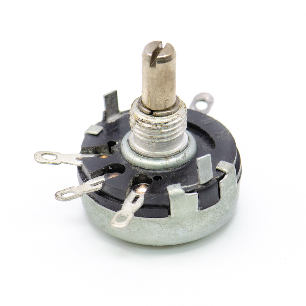 СП-1(I) 0,25W(Ватт) 100kΩ(кОм)±20%-В, ВС2-20 сплошной с шлицем Резистор переменный (потенциометр), фото