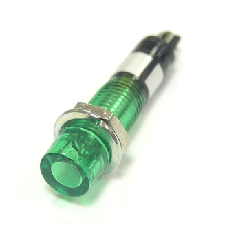 N-814-G 220VAC Ø7mm Лампа индикаторная неоновая зеленая пластмасса, фото