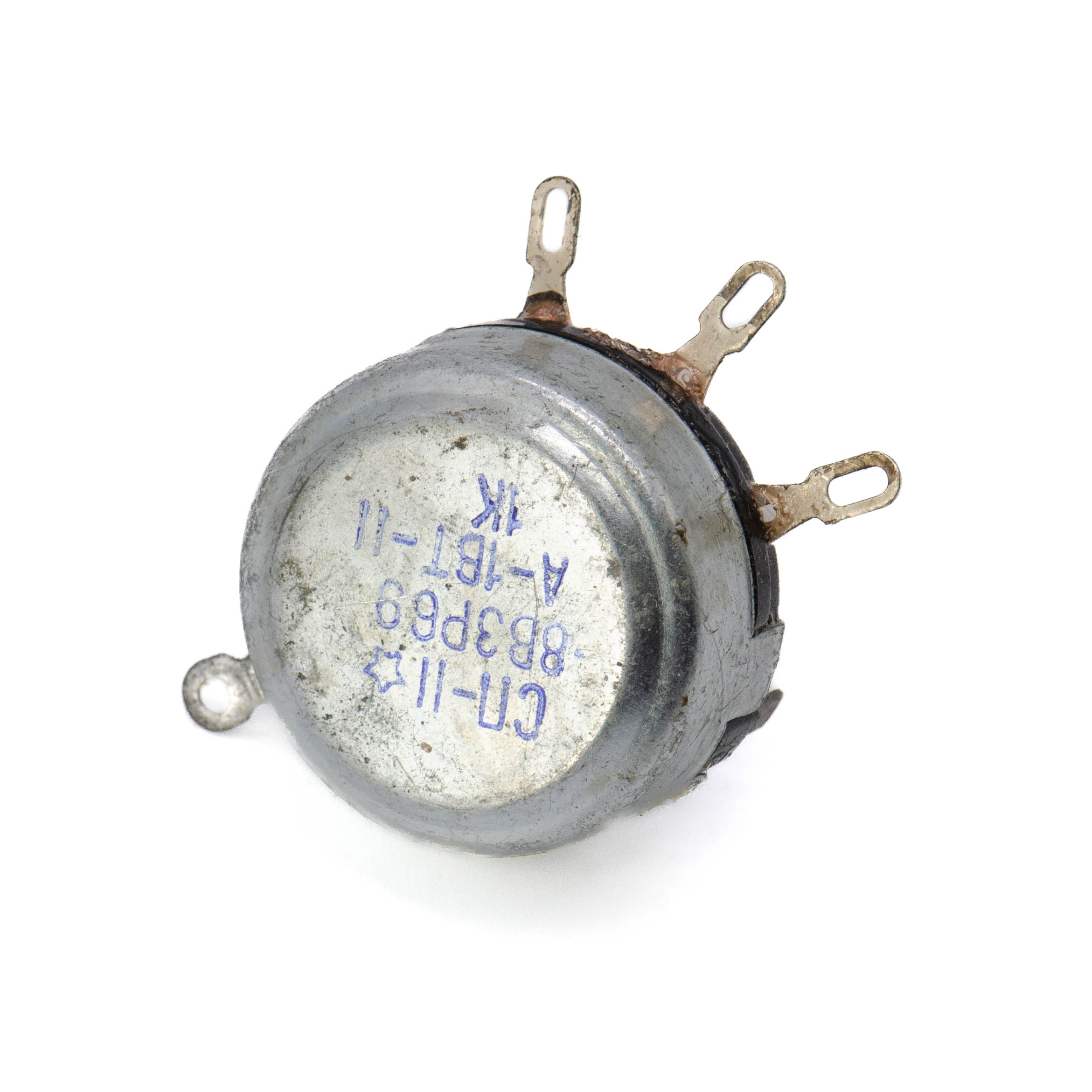 СП-2(II) 1W(Ватт) 1kΩ(кОм)-А, ВС2-16 сплошной с шлицем Резистор переменный (потенциометр), фото