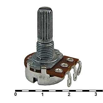 R1620 (СП3-4аМ ) L-20KC 50K 0,2W(Ватт) 50kΩ(кОм)±20%-В вал KC-20mm Резистор переменный (потенциометр)., фото