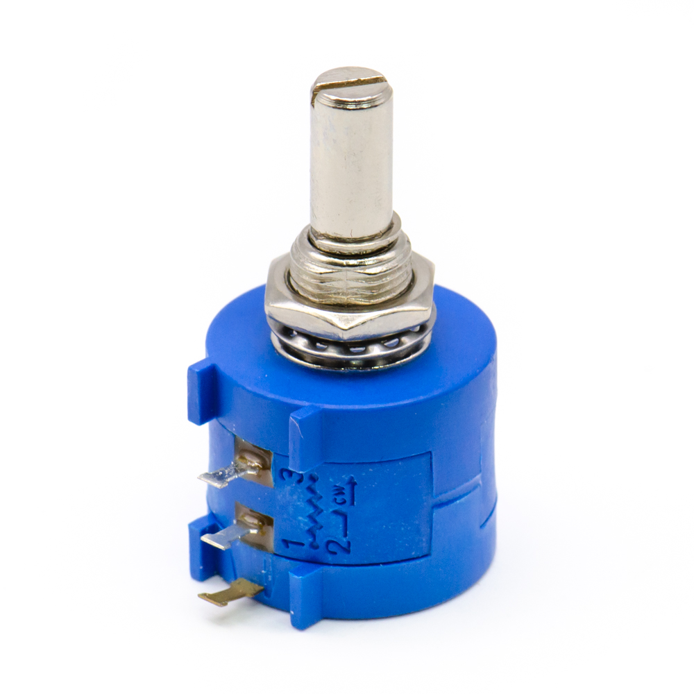 3590S-2 2W(Ватт) 20kΩ(кОм)±5%-B, RE-20 сплошной с шлицем Резистор переменный (потенциометр), фото