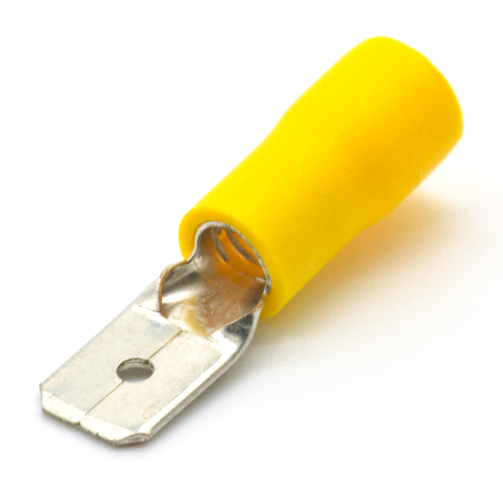 MDD5.5-250 (РПИ-П 6-6,3) 6,3mm, 4-6 mm², yellow Клемма ножевая, изолированная (штекер), фото