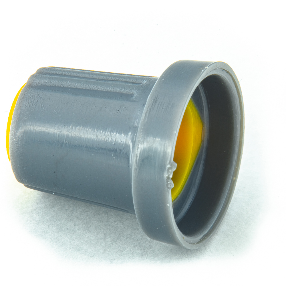 RR4817 ручка приборная, отв.6 mm круглое, цвет желтый. фото 360 №6