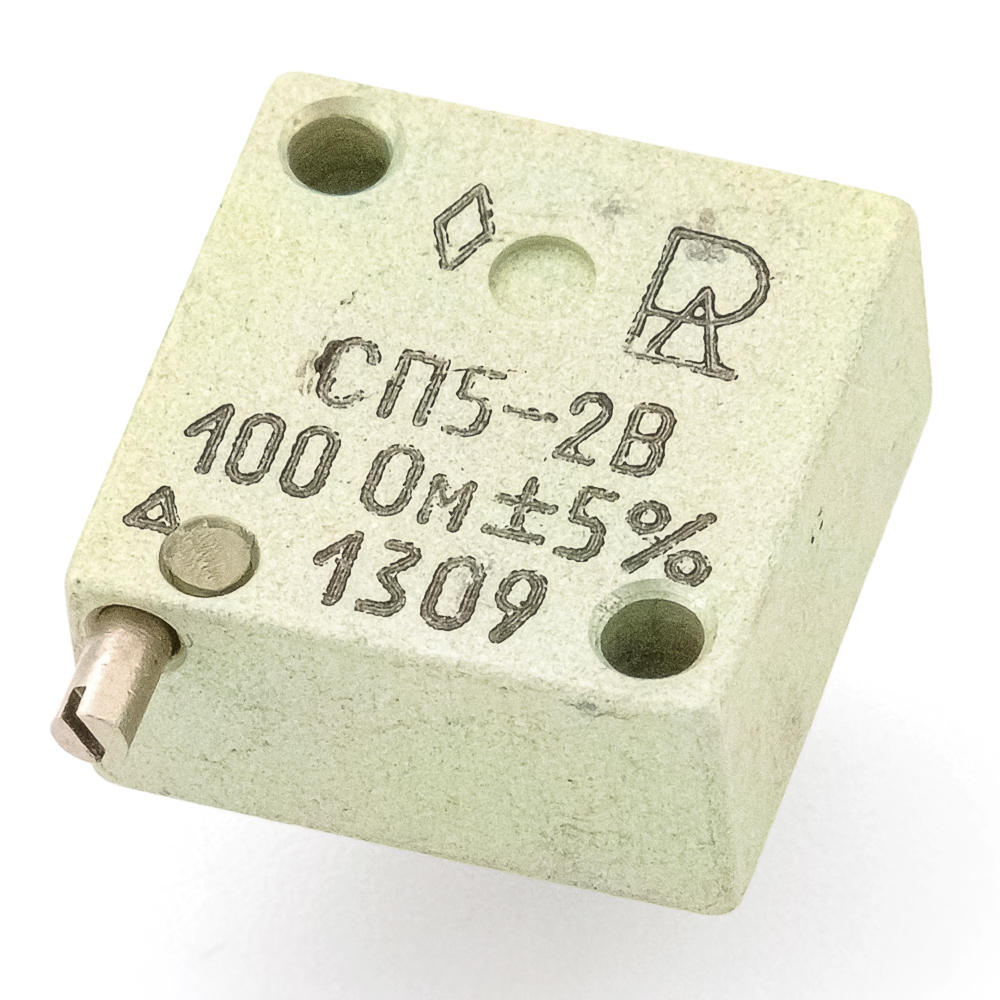 СП5-2В 1W(Ватт) 100Ω(Ом)-А±5% Резистор подстроечный многооборотный, фото