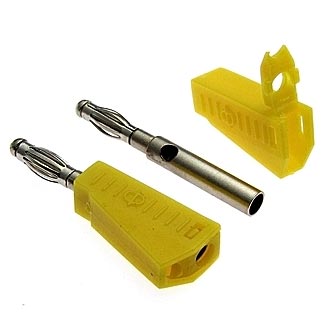 Z040 4mm Stackable Plug YELLOW Штекер приборный, фото