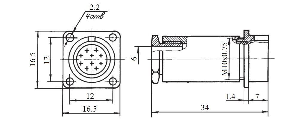 РС4ТВ Вилка блочная с кожухом (арт. TN-1821) купить в интернет-магазине ...