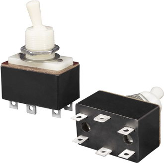 ТП1-2 on-on, 2A(Ампер) 220V(Вольт) Тумблер двухполюсный, пайка, УС0.360.075ТУ, пластмасса., фото