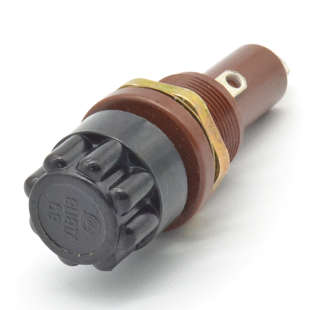ДВП8 Держатель вставки плавкой (предохранителя) 8х50mm, на панель, карболит. га0.481.021ТУ, фото