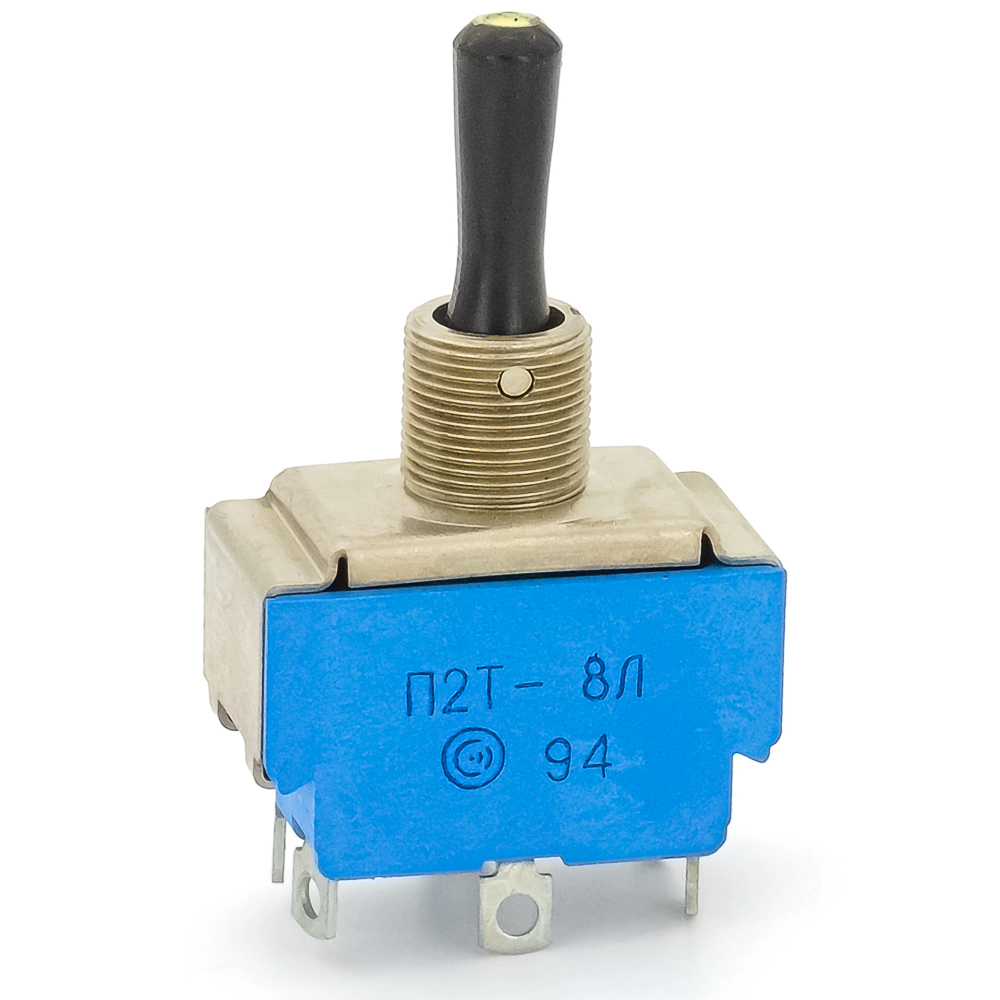 П2Т-8Л on-off-on, 6A(Ампер) 250V(Вольт) Тумблер двухполюсный, пайка, АГ0.360.406ТУ, фото