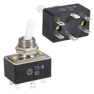 Т3-В on-on, 6A(Ампер) 250V(Вольт) Тумблер двухполюсный, пайка, АГ0.360.407 ТУ, 2022г, фото
