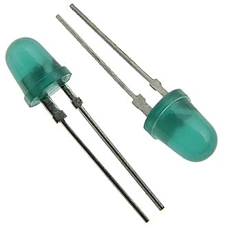 АЛ307СМ Светодиод выводной зеленый Ø 5mm 2,8V(Вольт) 20mA(Миллиампер) 0,12mCd(Милликандел) 50градусов, аАО.336.076 ТУ, фото