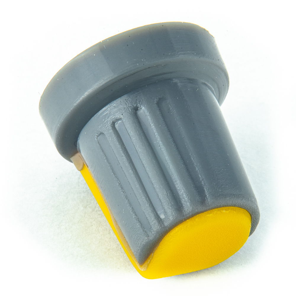 RR4817 ручка приборная, отв.6 mm круглое, цвет желтый. фото 360 №3