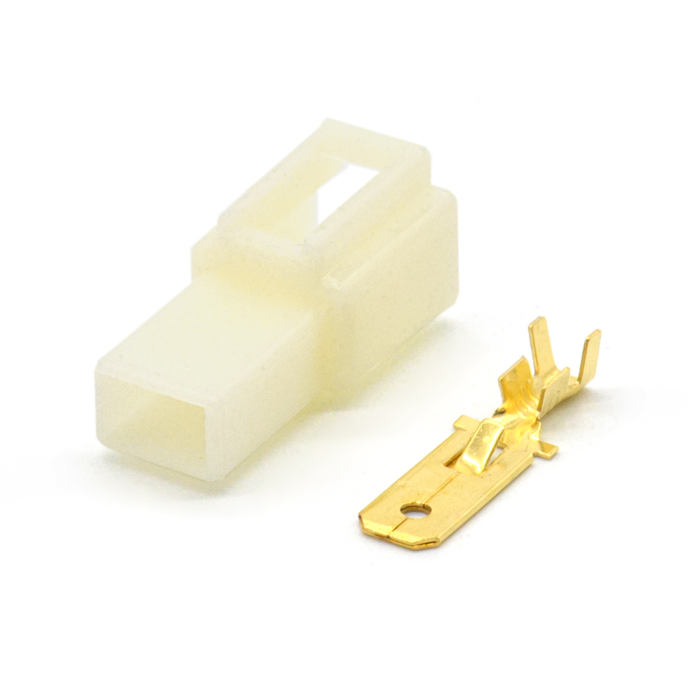 РПИ-П 1,5-(6,3) 6,3 mm, 1-1,5 mm² Клемма ножевая, изолированная (штекер) + колодка REXANT, фото